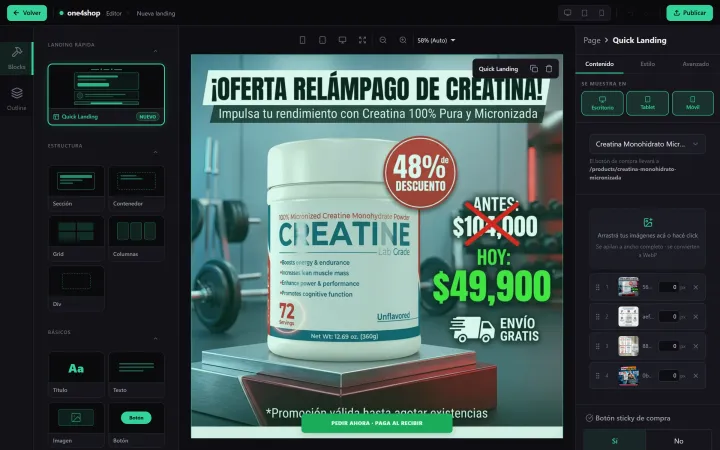 Tienda propia y contra entrega