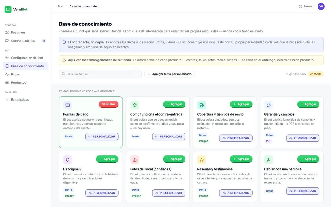 Base de conocimiento